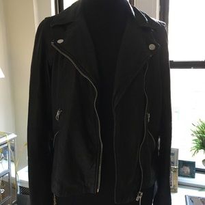 Washed Leather Motorcycle Jacket size small